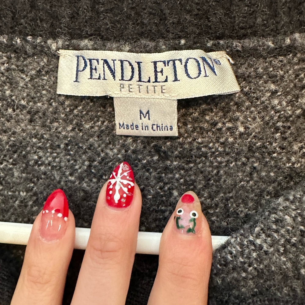 Pendleton Petites Gray Scale Boho Art Patterned W… - image 2
